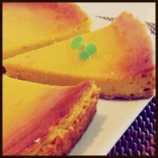P's亭＊バニラアイスでかぼちゃのチーズケーキ